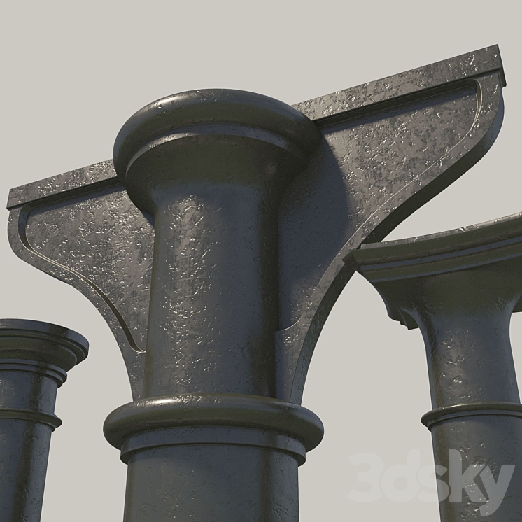 GV Baranovsky Volume VII of Unit 1 pp. 17 cast iron columns of the 1st 3D Model