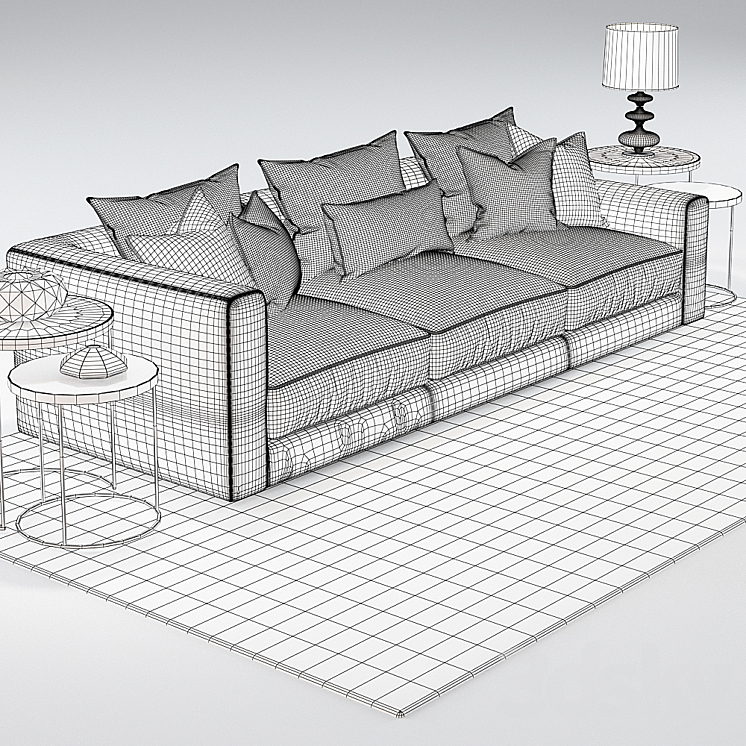 Elis sofa_The sofa and chair company_Coppice table 3DS Max - thumbnail 2