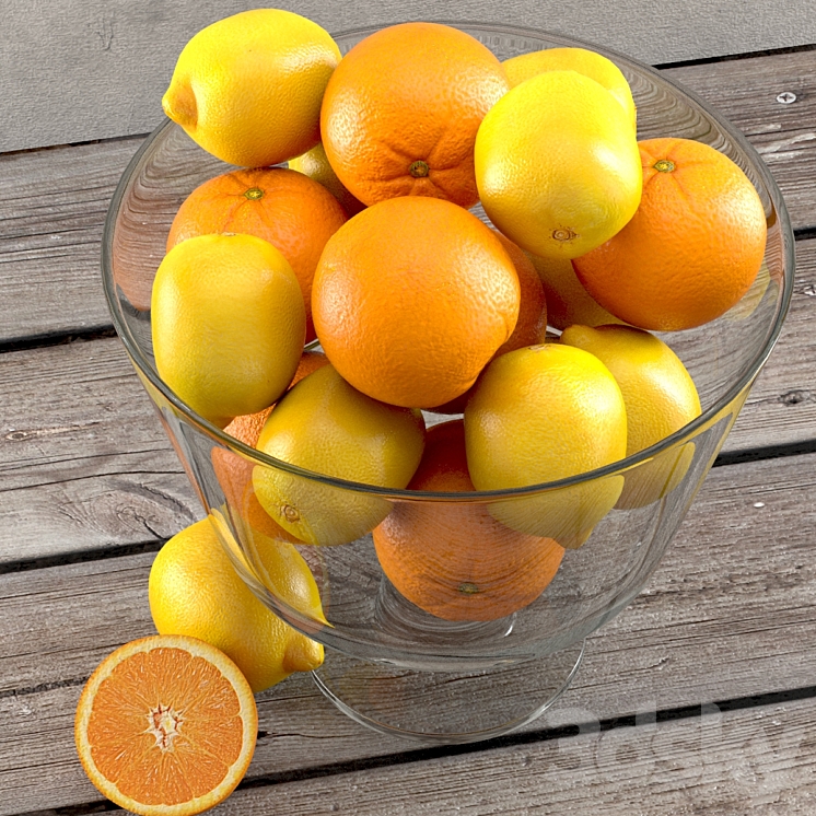 lemons and oranges 3DS Max - thumbnail 2