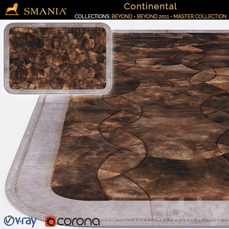 Smania Continental carpet 3DS Max Model - thumbnail 1