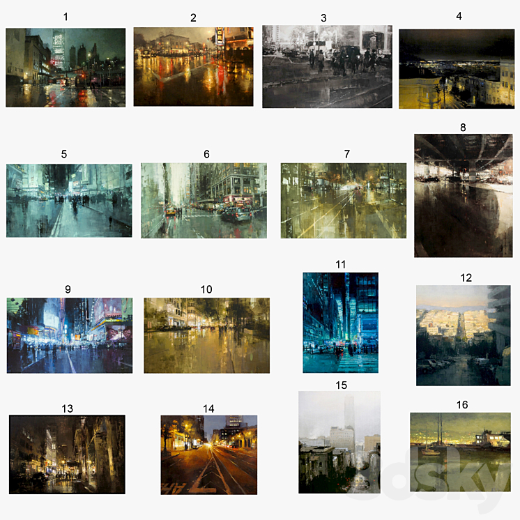 Jeremy Mann - Cityscapes（model:549960_Rectangle_Vray）