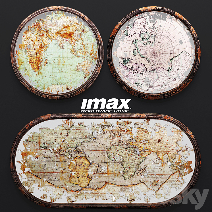 Mirrors Map IMAX Corporation（model:550317_Oval_Vray）