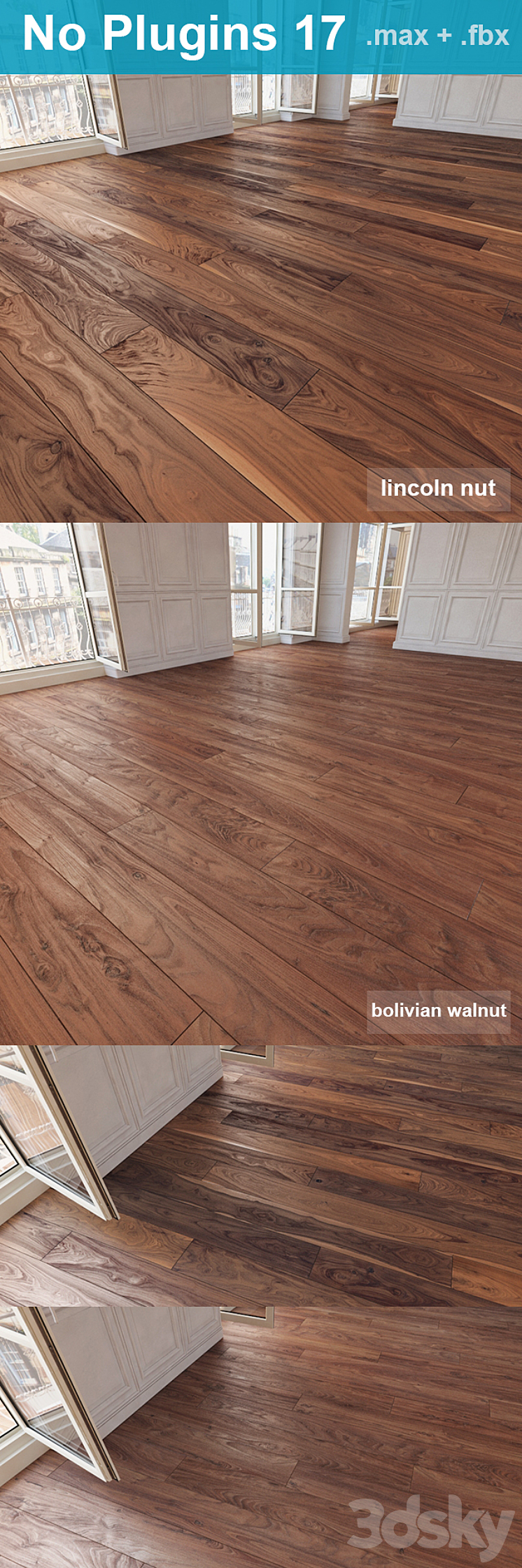 Parquet 17 (2 species without the use of plug-ins) 3D Model