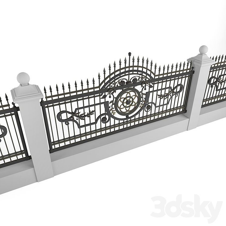 Forged fence 22 3DS Max - thumbnail 2