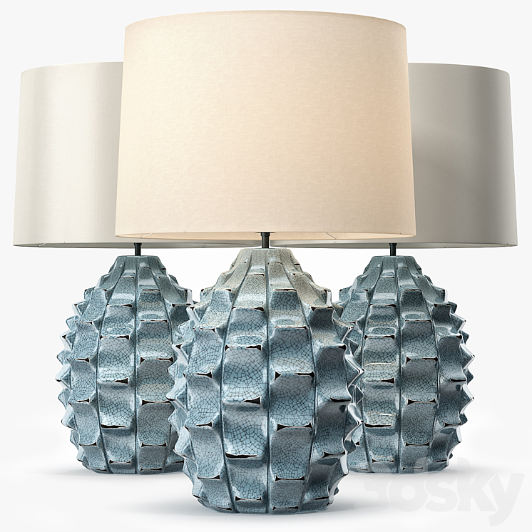 LuxDeco Bayern Table Lamp – Turquoise Base 3DS Max - thumbnail 1