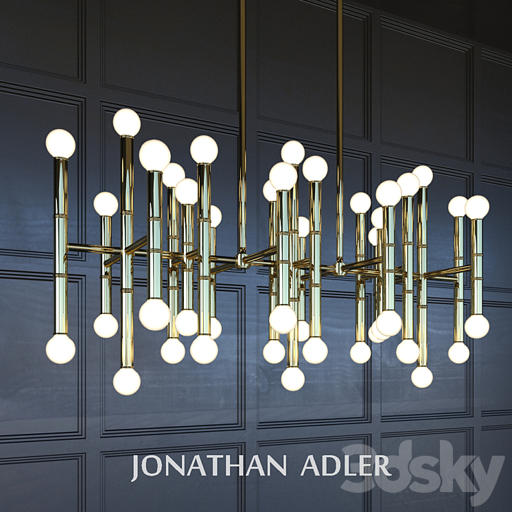 MEURICE RECTANGLE CHANDELIER 3DS Max - thumbnail 1