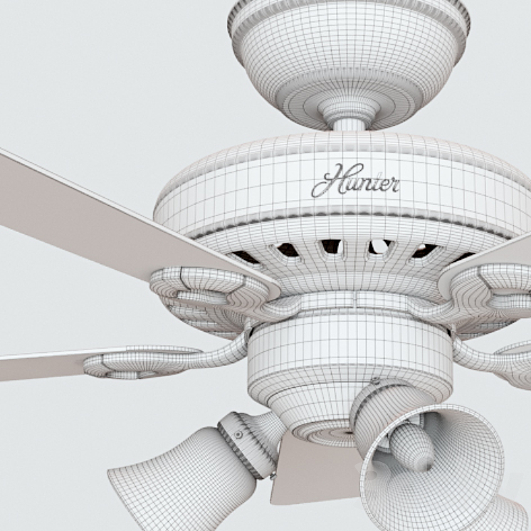 44 "Hunter Ceiling Fan 3D Model