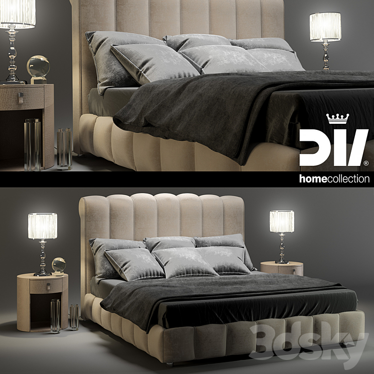 DV HOME collection bed BYRON letto 3DS Max - thumbnail 1