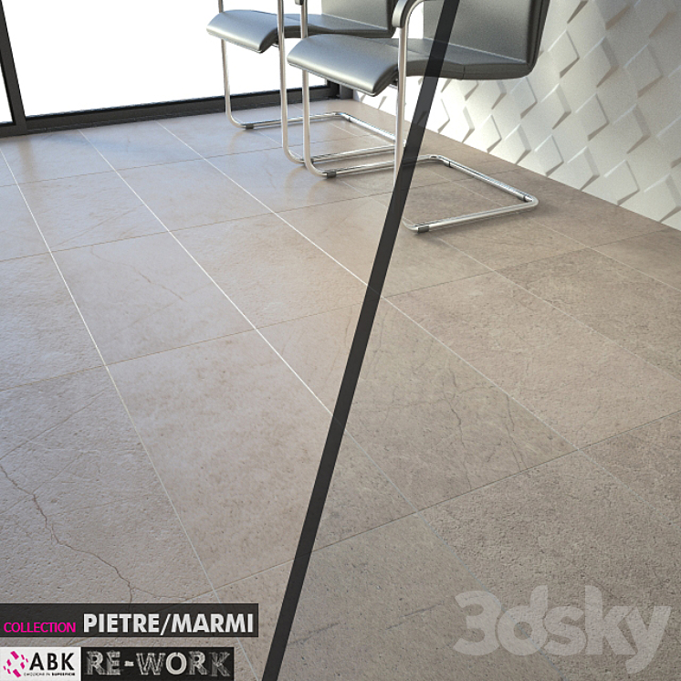 ABK COLLECTION PIETRE MARMI RE-WORK SINGLE 1 BONE WARM Set 07 3D Model