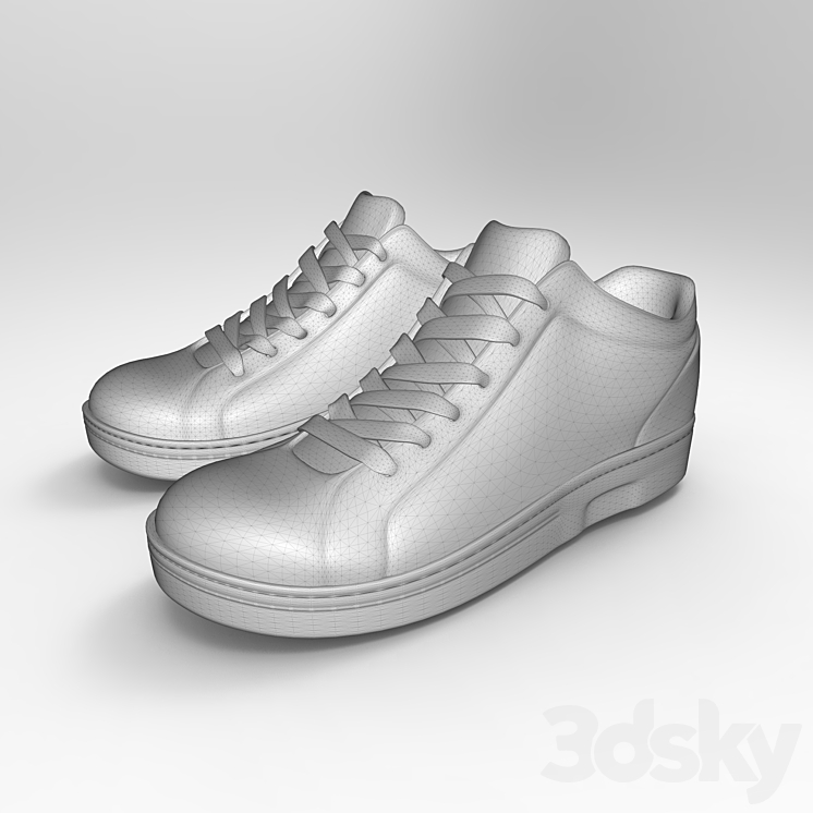 Leather shoes - Footwear - 3D model