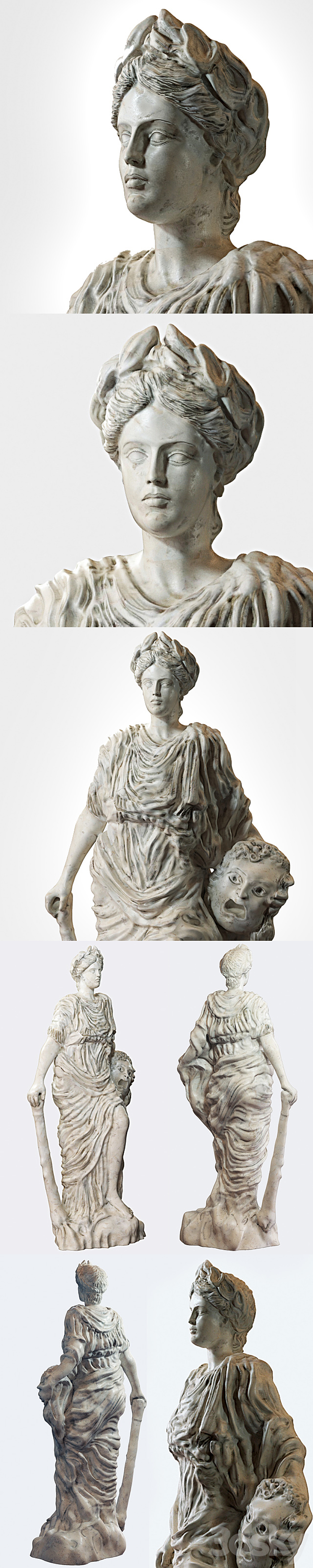 Classic Antique sculpture (Melpomene) vray + corona 3DS Max - thumbnail 2