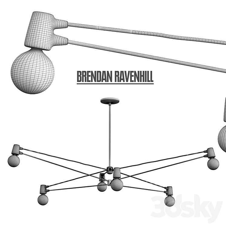Brendan Ravenhill \/ Cord Chandelier 3DS Max - thumbnail 2