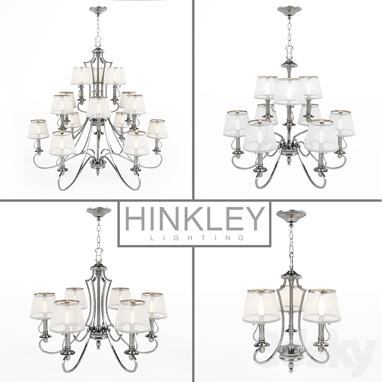 Chandeliers Hinkley seria PLYMOUTH 3DS Max - thumbnail 1