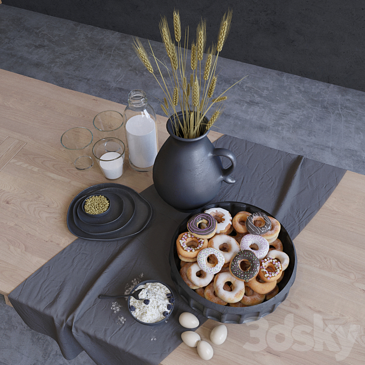 Composition for dining table 3DS Max - thumbnail 2