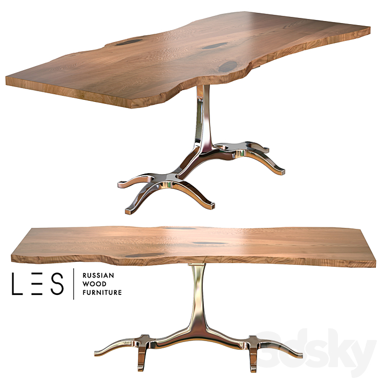 Speel Slab dining table 3DS Max - thumbnail 1