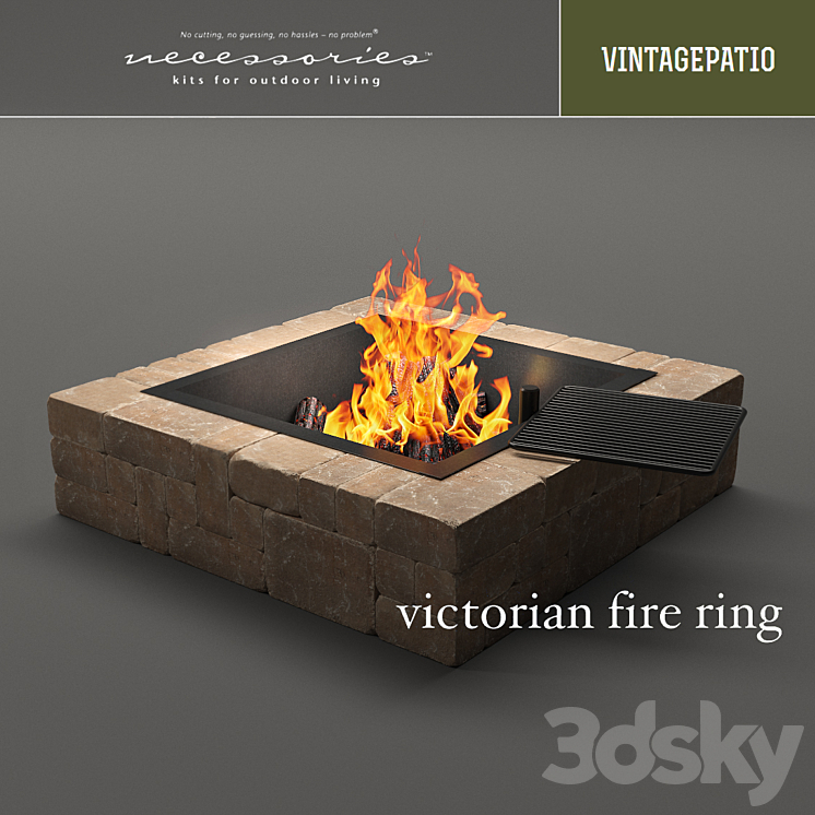 Victorian fire ring 3DS Max - thumbnail 1