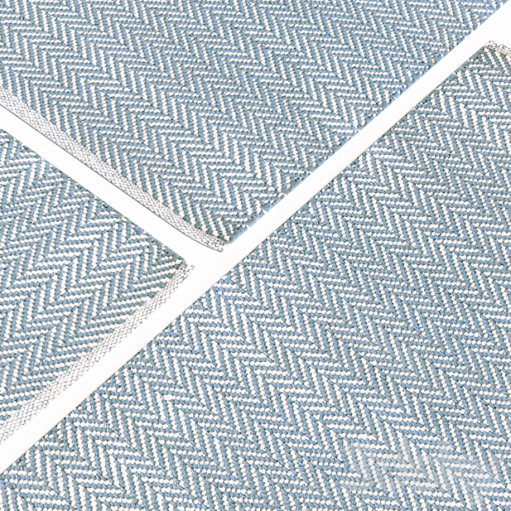 Carpet Dash & Albert Herringbone Swedish Blue Woven Cotton Rug