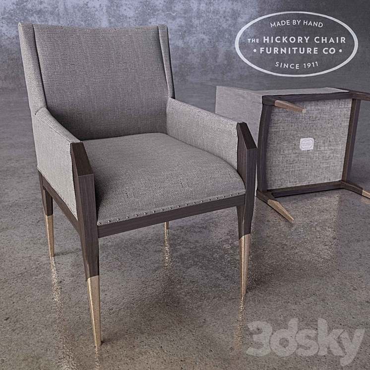 Tate Arm Chair with Gilded Legs 8506-11 3DS Max - thumbnail 1
