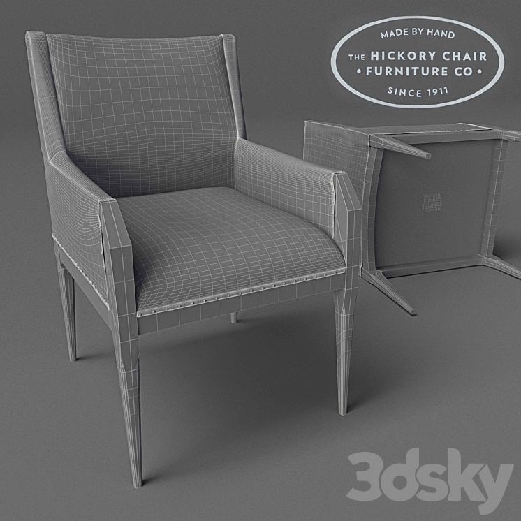 Tate Arm Chair with Gilded Legs 8506-11 3DS Max - thumbnail 2