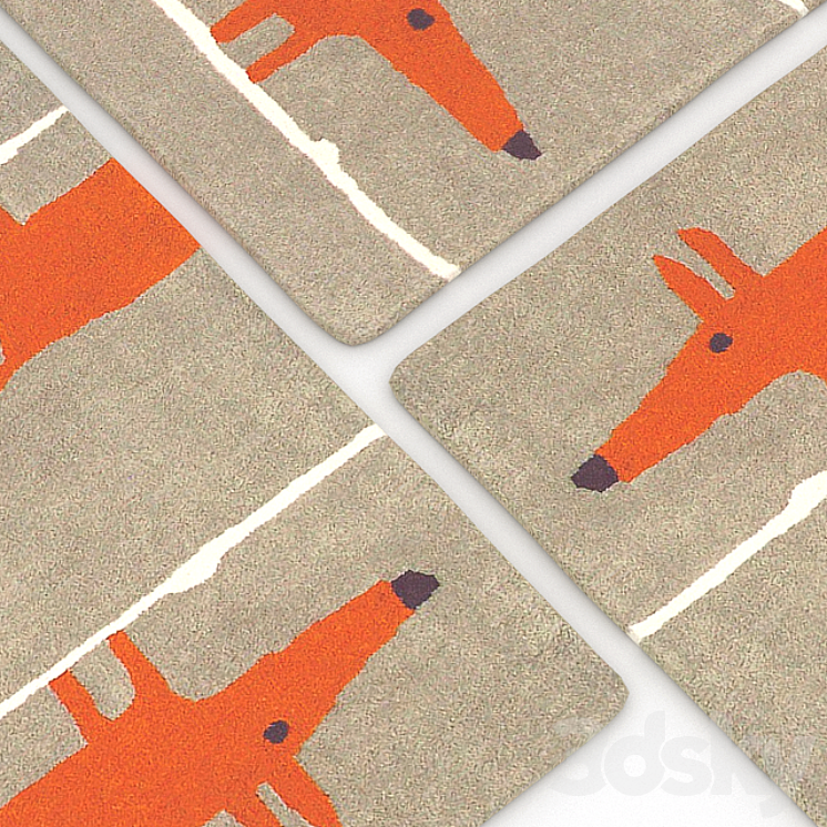 Carpet Scion Mr Fox Cinnamon Rug 3DS Max - thumbnail 2