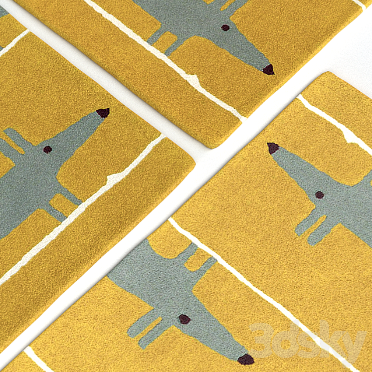 Carpet Scion Mr Fox Mustard Rug 3D Model