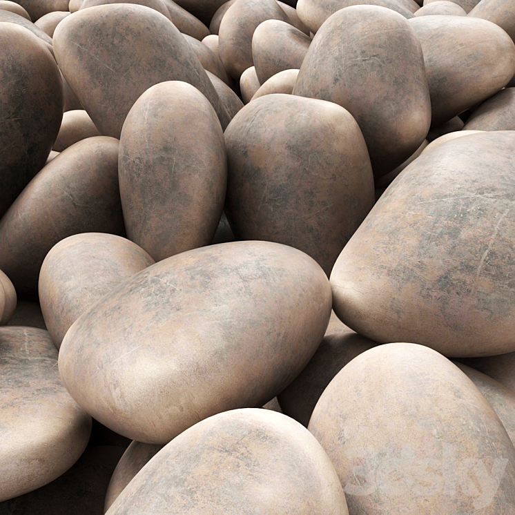 Pebbles brown 3D Model