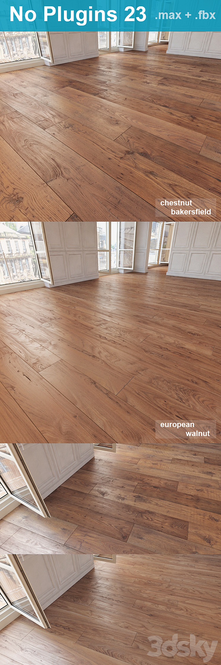 Parquet 23 (2 species without the use of plug-ins) 3D Model