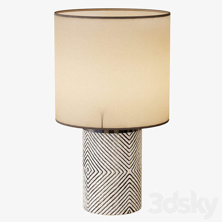 Etched Glass Table Lamp 3D Model
