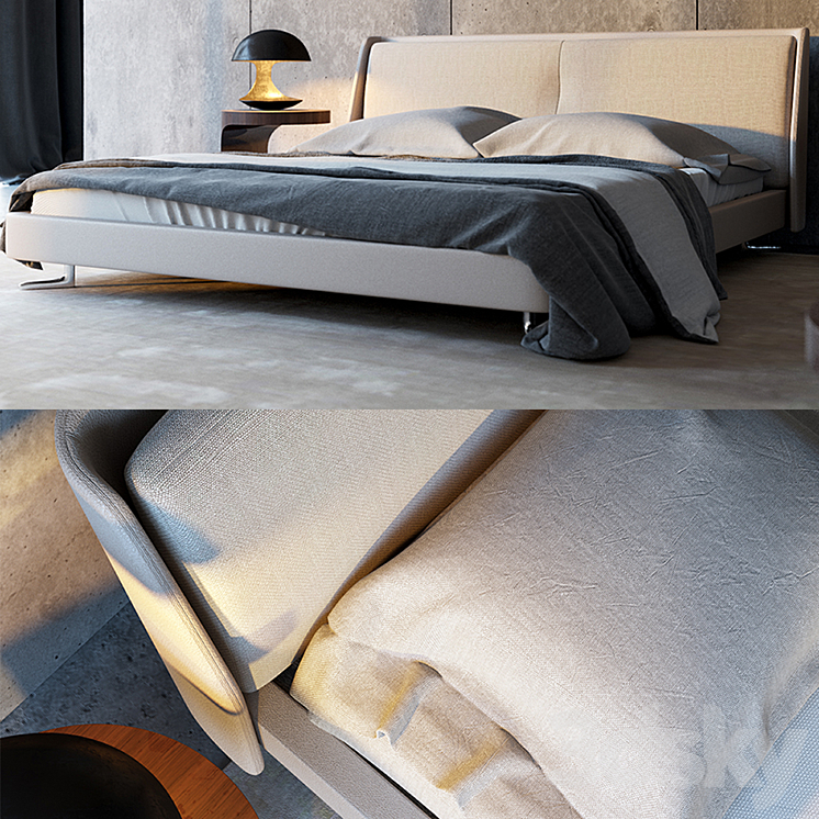 Minotti Spencer Bed 3DS Max - thumbnail 1