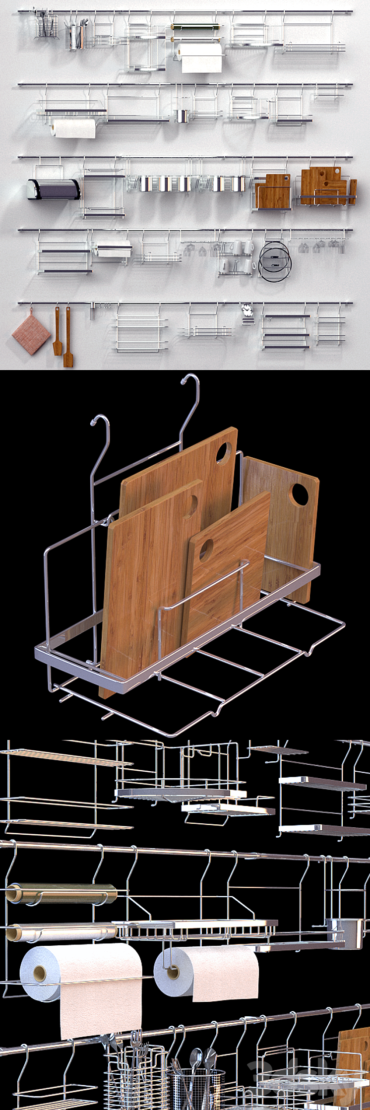 Set Reiling system Pepo Modern \/ Retro 3D Model