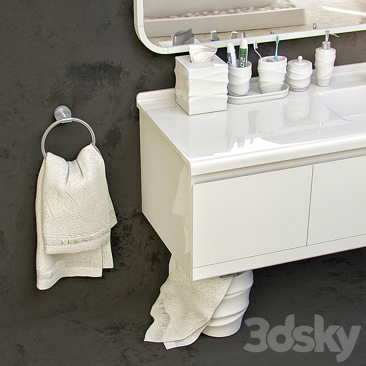 Sink and mirror APPOLLO UV-3866. 3D Model