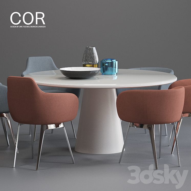 COR Roc chair and Conic Table 3DS Max - thumbnail 1