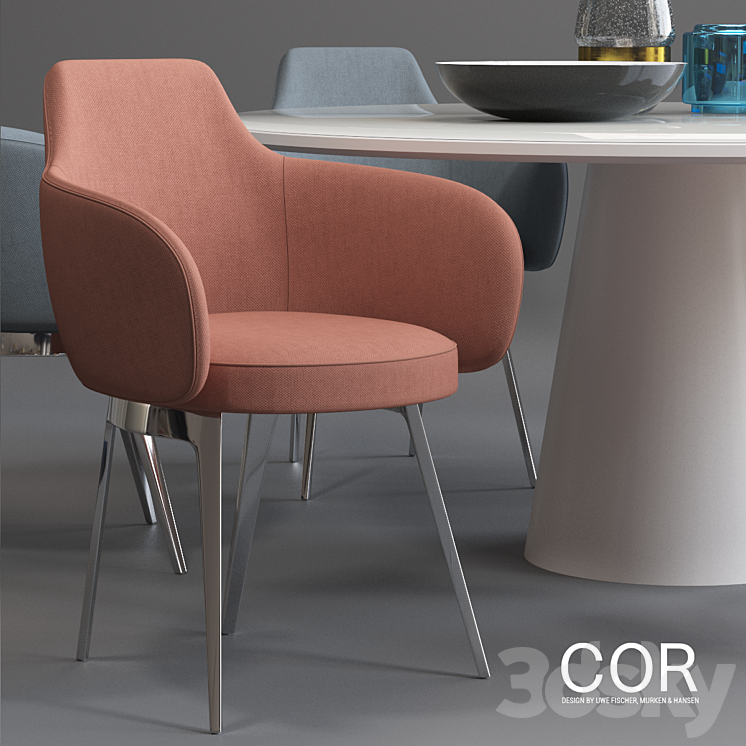 COR Roc chair and Conic Table 3DS Max - thumbnail 2