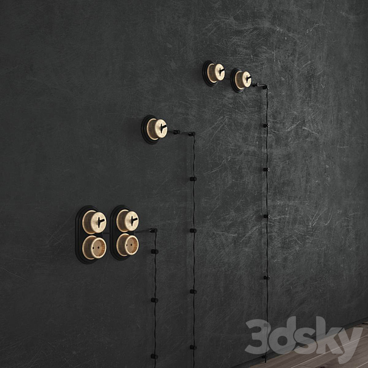 Retro switches. Retro switches 3D Model