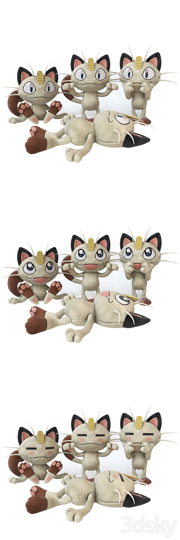 Meowth 3DS Max - thumbnail 2