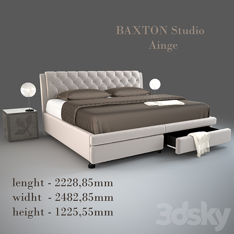 Bed Ainge from BAXTON Studio 3DS Max - thumbnail 1