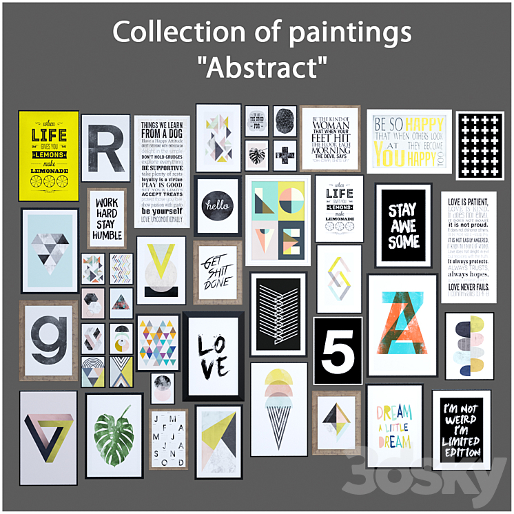 Collection of paintings by 45 pcs. 3DS Max - thumbnail 1