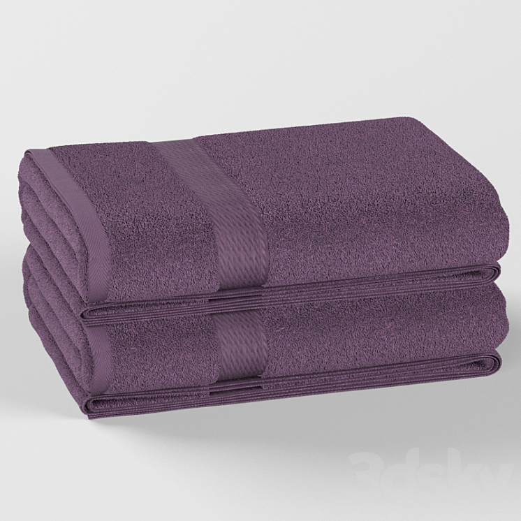 Egyptian Cotton Towel Set – 2-Piece 900 GSM 3DS Max - thumbnail 2