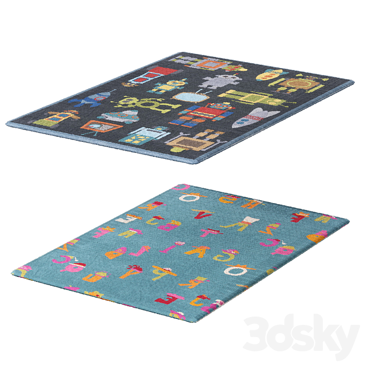 Collection of children's rugs 2 3DS Max - thumbnail 2