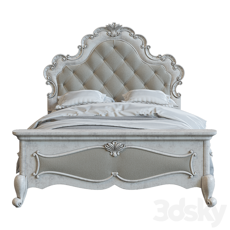 Bed classic 3DS Max - thumbnail 2