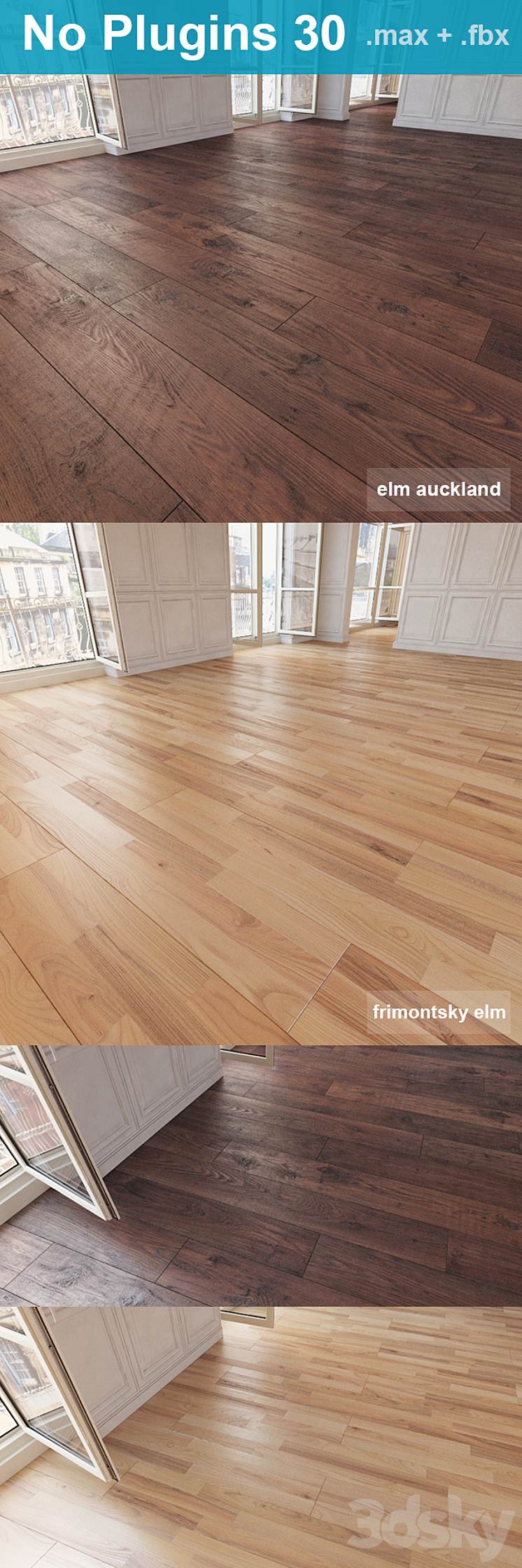 Parquet 30 (2 species without the use of plug-ins) 3D Model