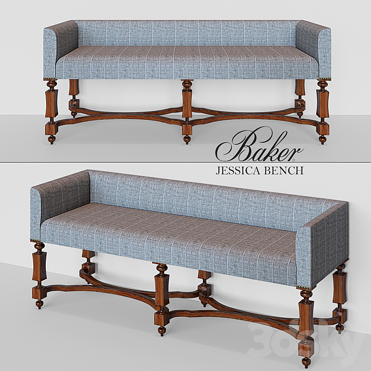 Baker JESSICA BENCH 3DS Max - thumbnail 1
