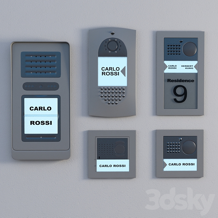 intercom interphone entryphone 3D Model