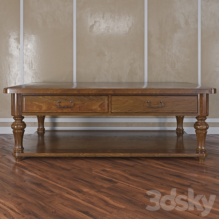 Hooker Furniture Cocktail Table 3DS Max - thumbnail 2