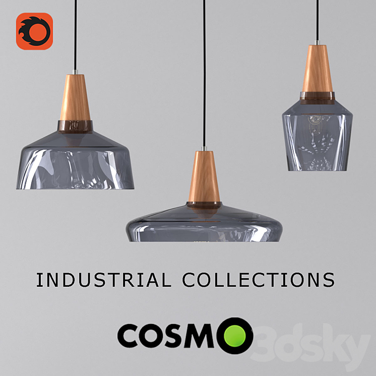 Industrial collection Cosmorelax - Pendant light - 3D model