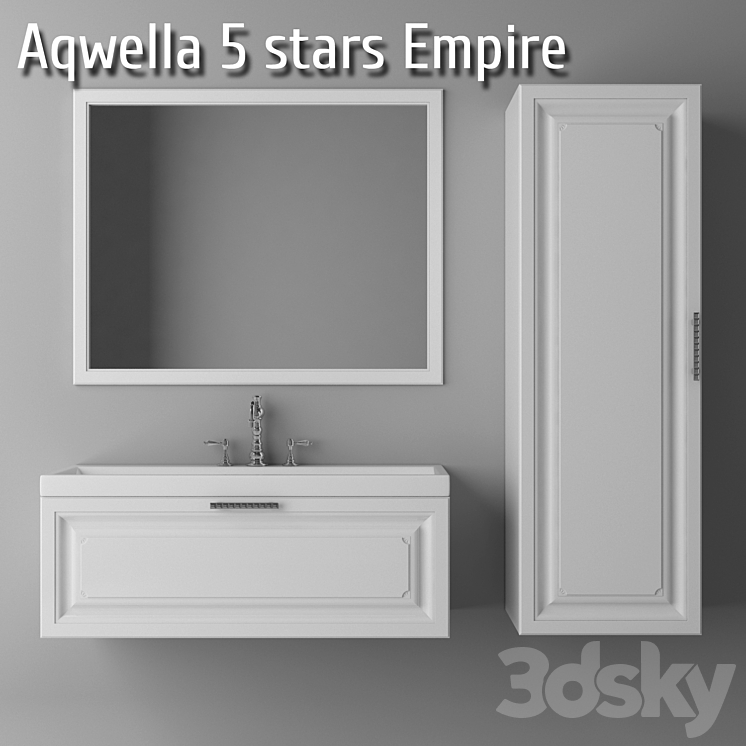 Bathroom furniture Aqwella 5 stars Empire 3DS Max - thumbnail 1
