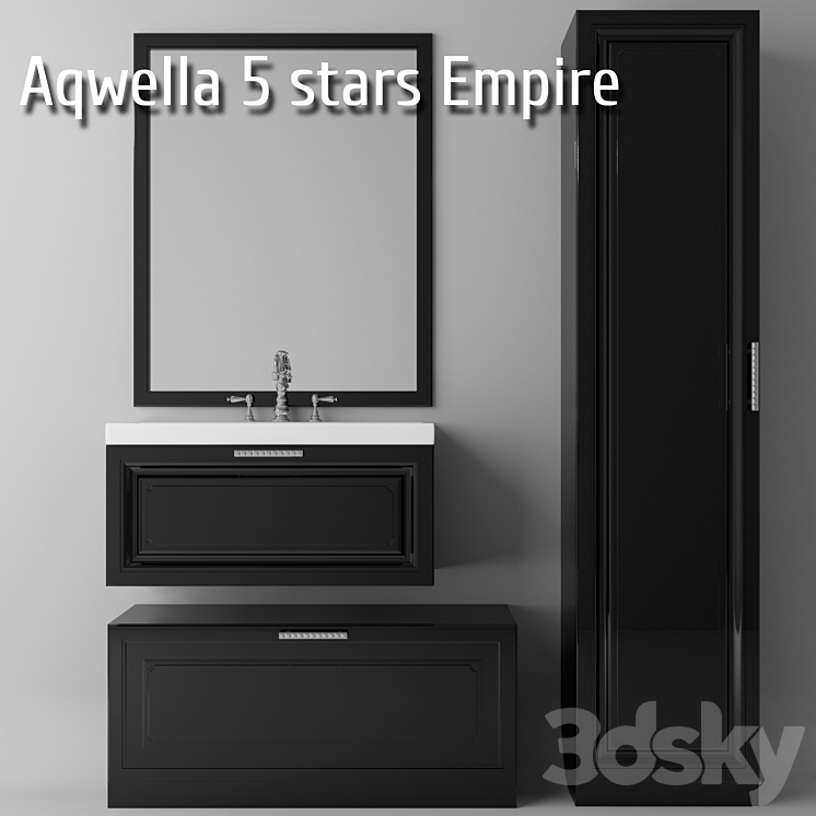 Bathroom furniture Aqwella 5 stars Empire 3DS Max - thumbnail 2