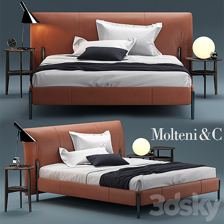 Bed molteni BEDS NICK 3DS Max - thumbnail 1