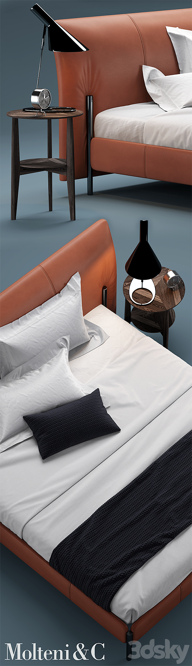 Bed molteni BEDS NICK 3DS Max - thumbnail 2
