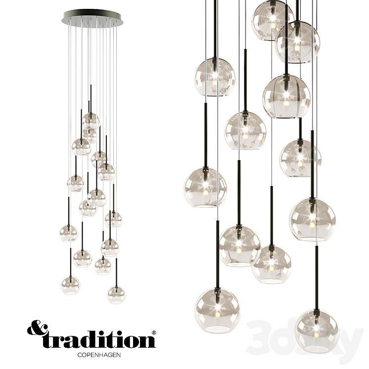 &Tradition Ice Chandelier 3DS Max - thumbnail 1